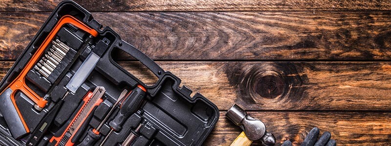 Caja de herramientas para pequeñas reparaciones en casa